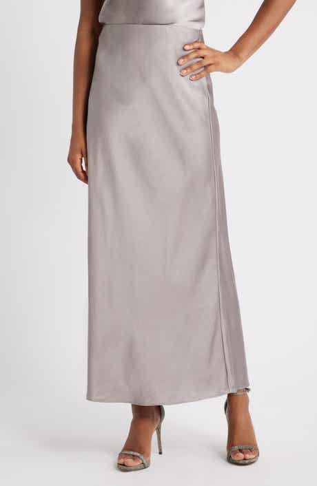 Open Edit Satin Maxi Skirt