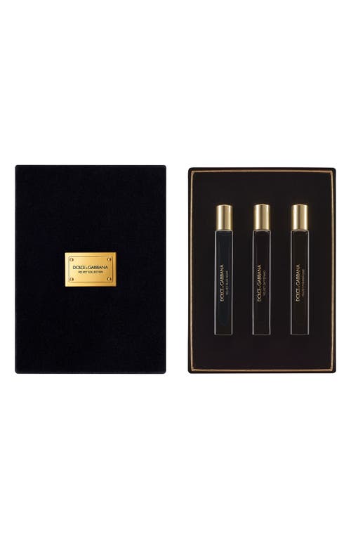 Dolce & Gabbana Dolce&gabbana Velvet Opulent Trio Travel Fragrance Set $147 Value In Transparent