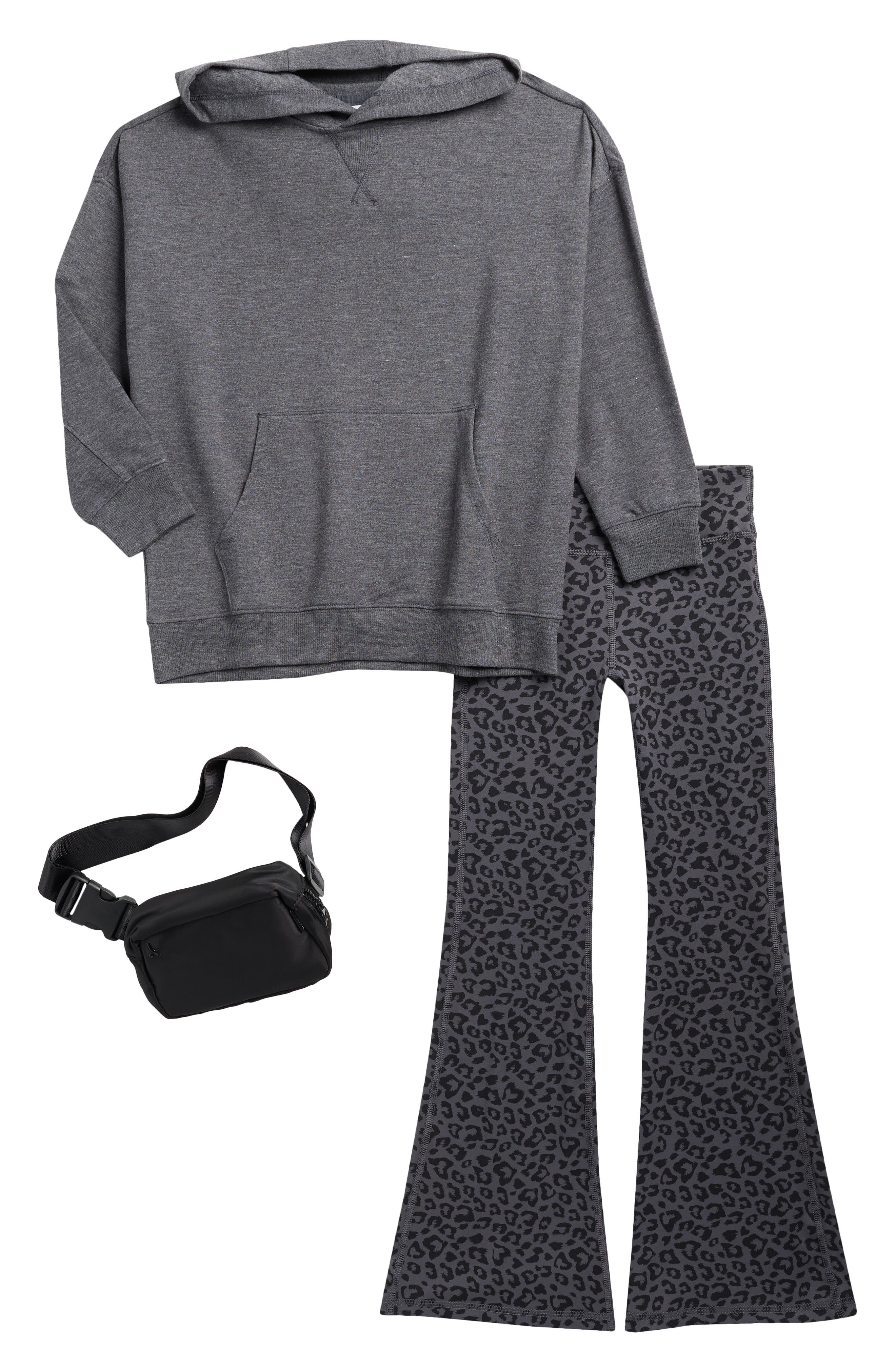 YOGALICIOUS Kids' Hoodie, Flared Leggings & Bag Set