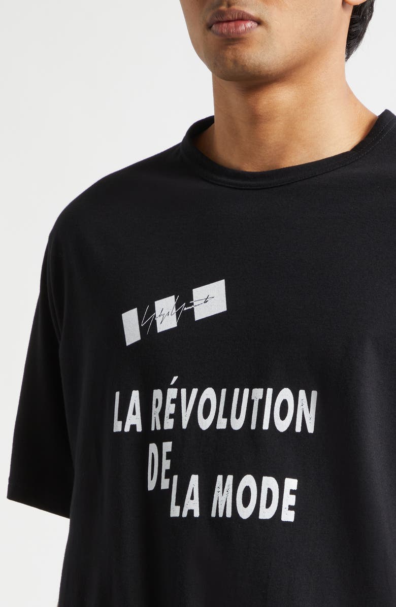 Yohji Yamamoto Graphic T-Shirt, Alternate, color, Black