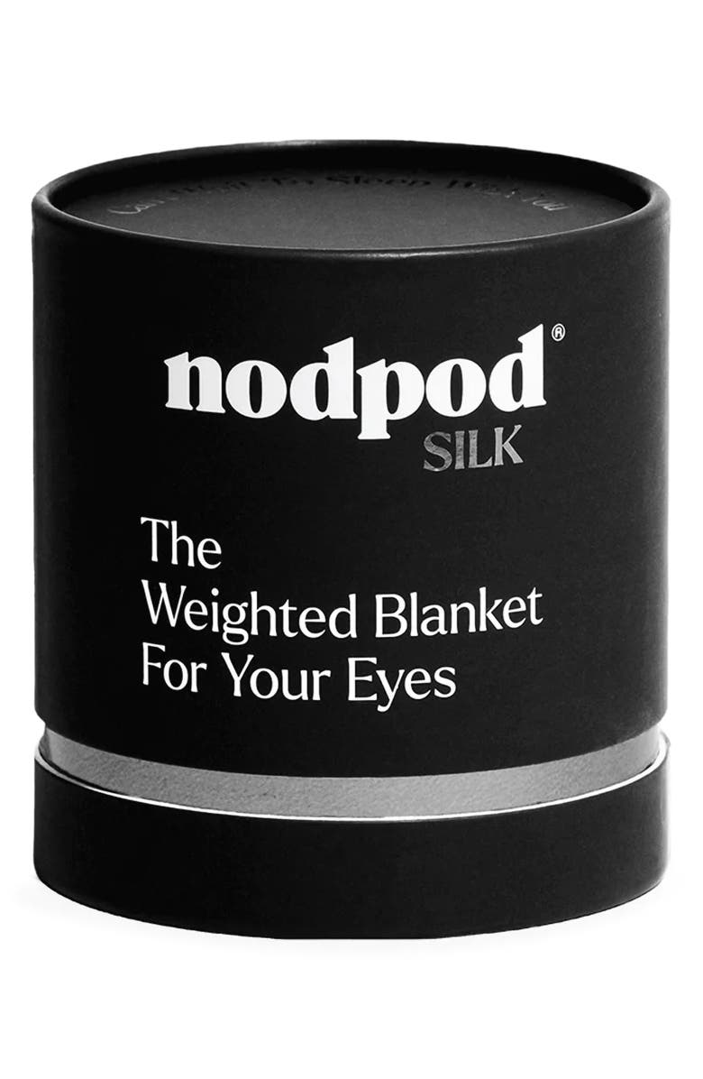 NODPOD Silk & Velvet Weighted Sleep Mask, Main, color, Noir
