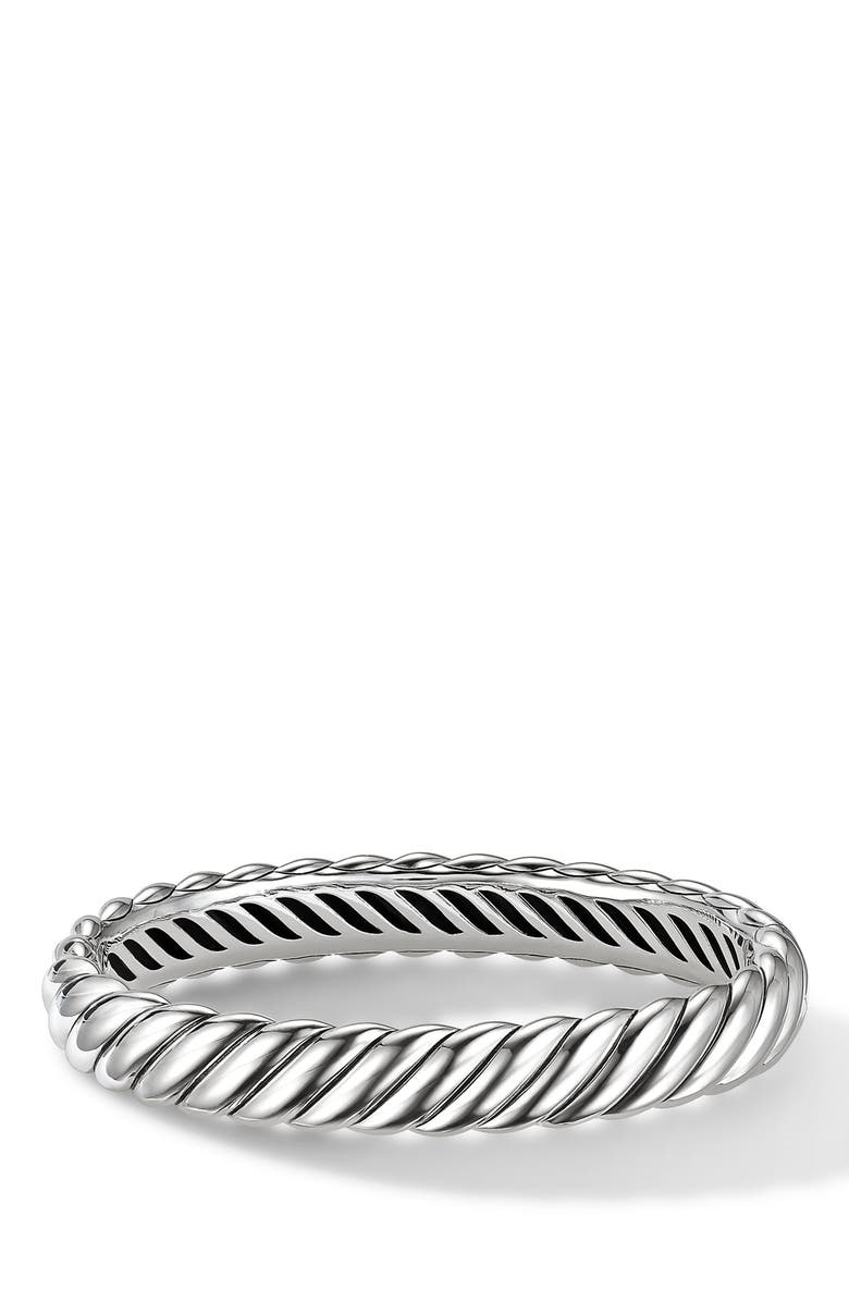 David Yurman Sculpted Cable Bracelet, Main, color, Silver