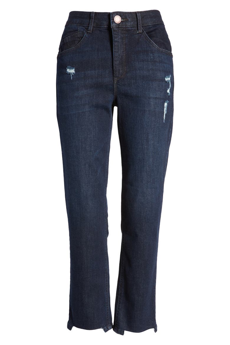 CoolMax® Step Hem Slim Straight Leg Jeans (Nordstrom Exclusive), Alternate, color, DINV-DARK INDIGO VINTAGE