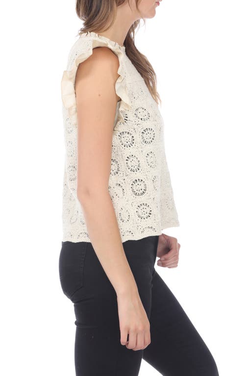 RAIN AND ROSE RAIN AND ROSE OPENWORK COTTON TOP 
