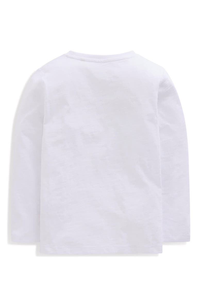 Kids' Everyday Long Sleeve Cotton Pocket T-Shirt, Alternate, color, WHITE