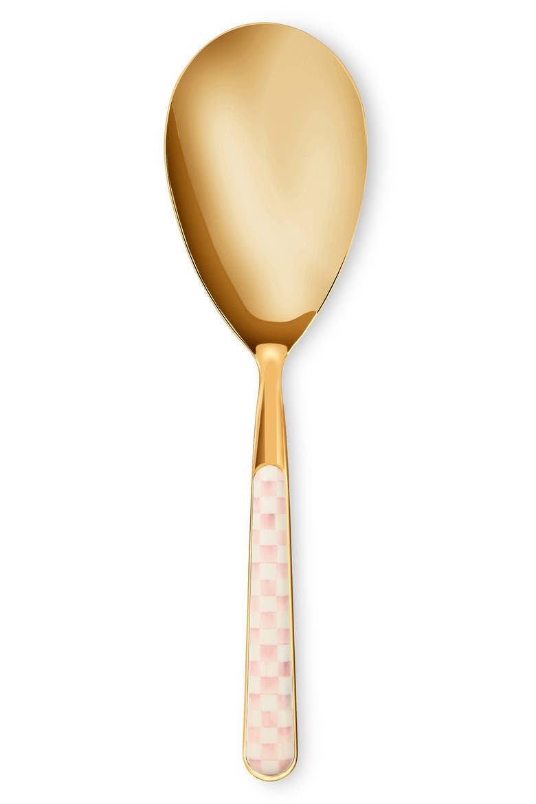 Rosy Check Bistro Serving Spoon, Main, color, ROSY