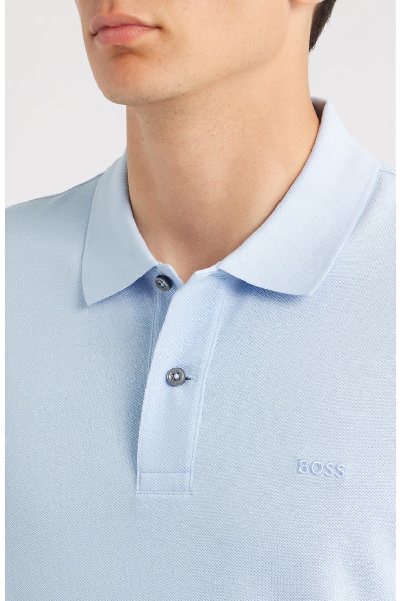 Pallas Solid Cotton Piqué Polo, Alternate, color, LIGHT PASTEL/ BLUE