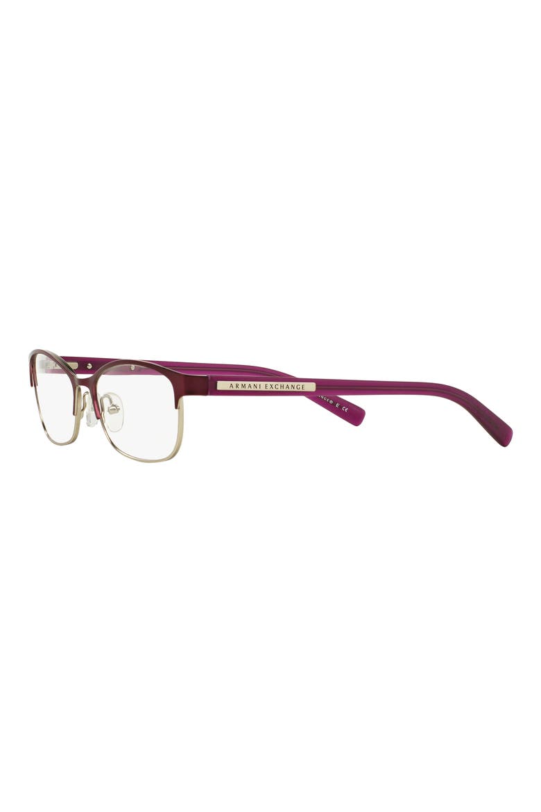 53mm Oval Optical Glasses, Alternate, color, MATTE RED