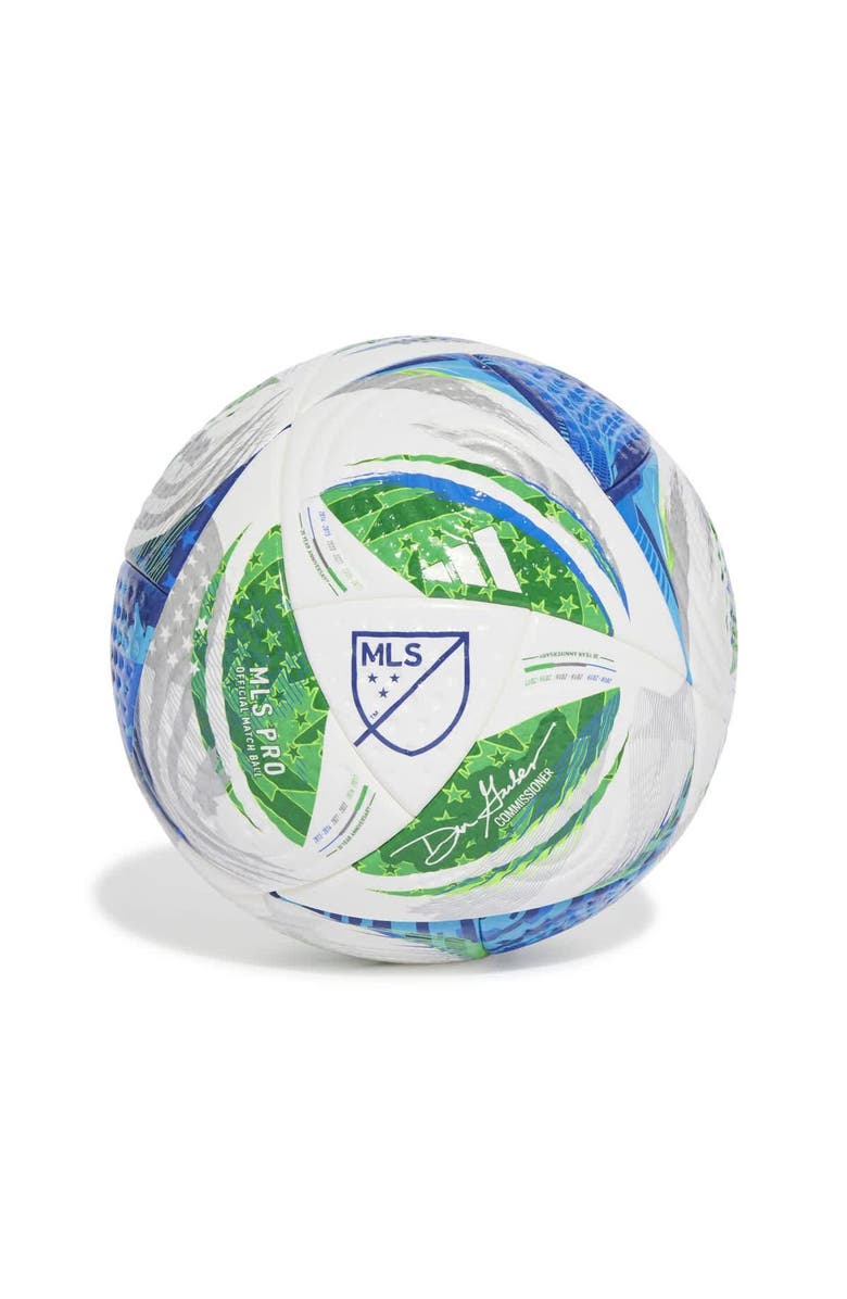 adidas White MLS 2025 Pro Soccer Ball, Main, color,