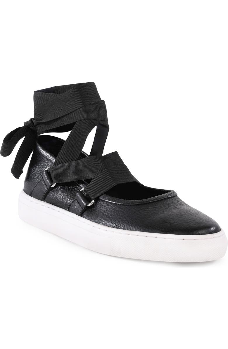 Seychelles Ribbons Ankle Wrap Flat, Main, color, Black