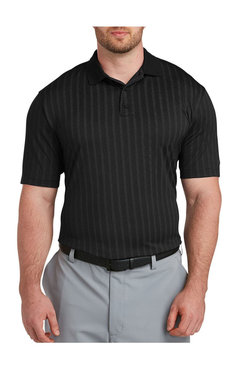 Reebok Big & Tall Golf Speedwick Stripe Polo Shirt, Main, color, Black