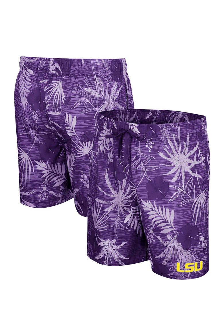 Men's Colosseum Purple LSU Tigers What Else is New Swim Shorts, Main, color, Purple