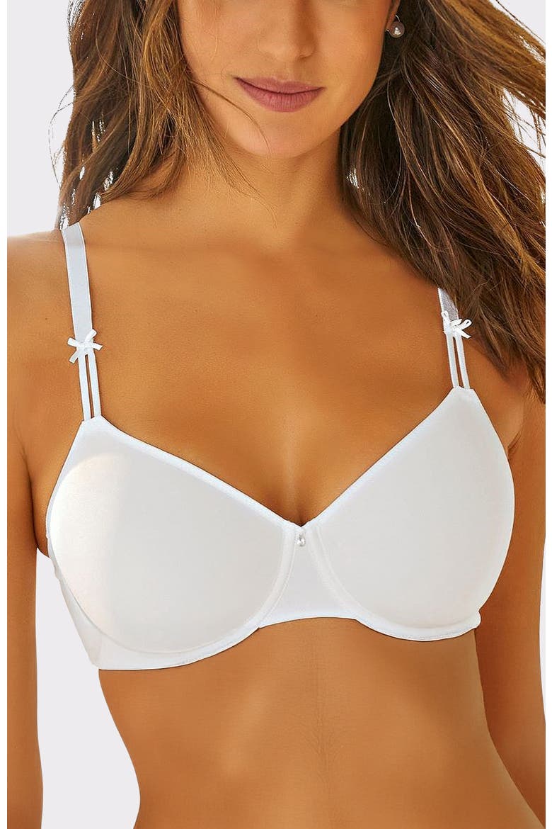 Unlined Minimizer Bra, Main, color, White