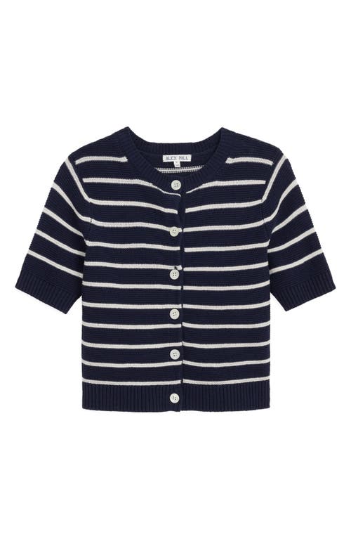 Alex Mill Elle Striped Sweater In Cotton Linen In Black