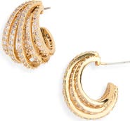 Tasha Stone C Hoop Earrings