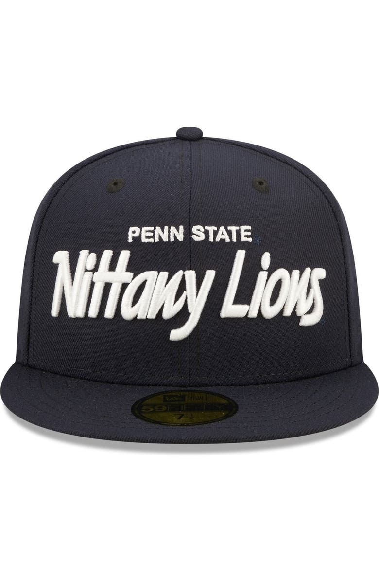 New Era Men's New Era Navy Penn State Nittany Lions Script Original 59FIFTY Fitted Hat, Alternate, color, Navy