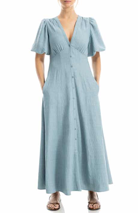 MAX STUDIO Bubble Sleeve Maxi Dress