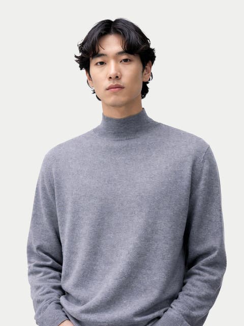 Timeless Mock Neck Cashmere Sweater