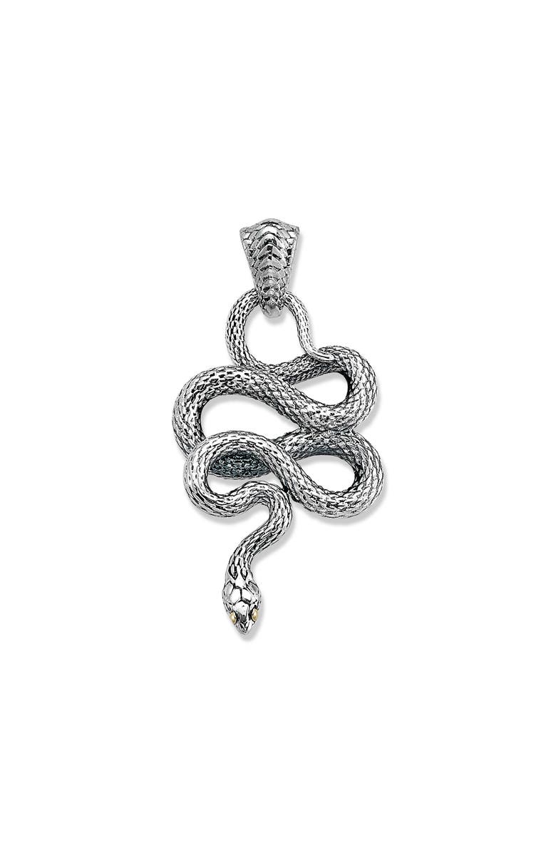 SAMUEL B. Sterling Silver & 18K Gold Snake Pendant, Main, color, Silver