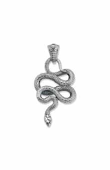 SAMUEL B. Sterling Silver & 18K Gold Snake Pendant