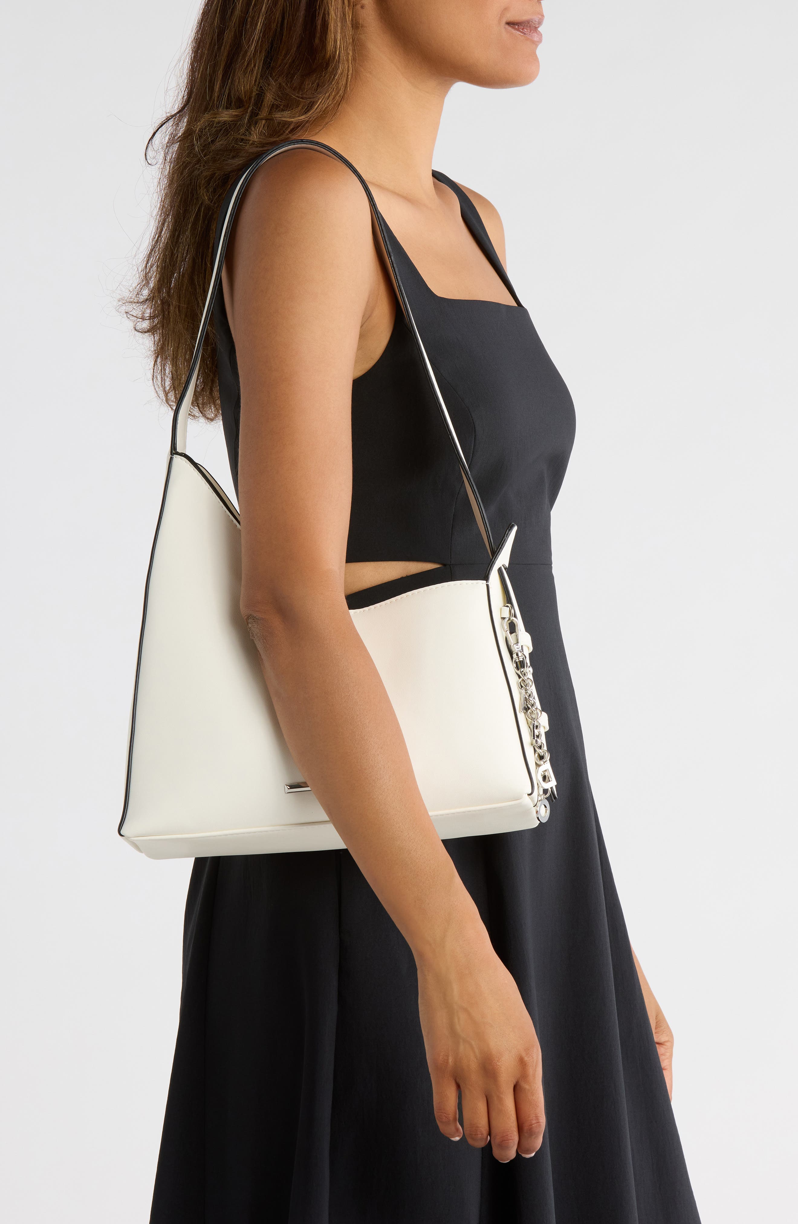 ALDO Bungalows Shoulder Bag, Alternate, color, White Synthetic Mix Mat