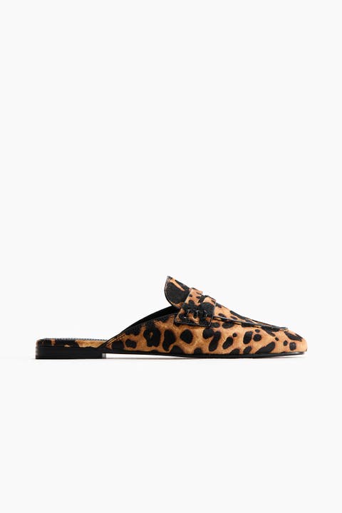 Leather Loafer Mules