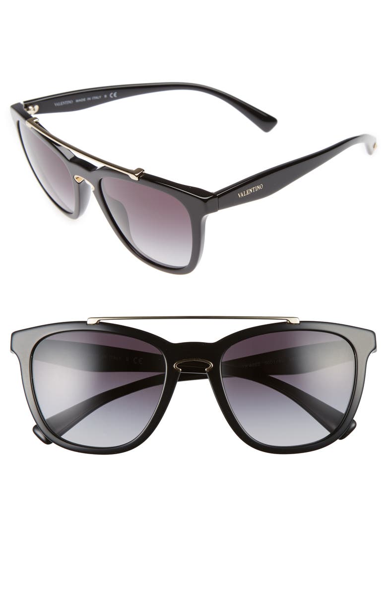 Valentino 54mm Cat Eye Sunglasses, Main, color,