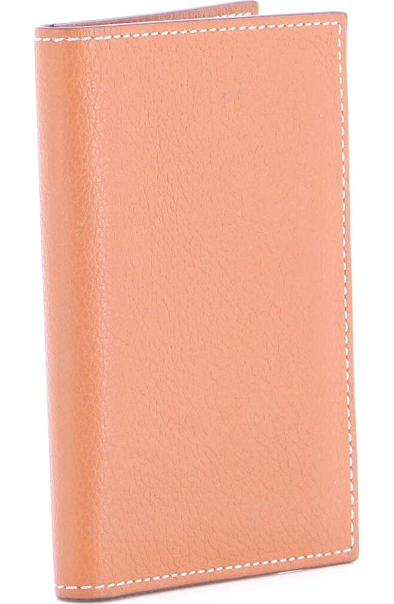 Pre-Owned Hermes MC2 Euclide Card Holder Case Leather, Alternate, color, Gold