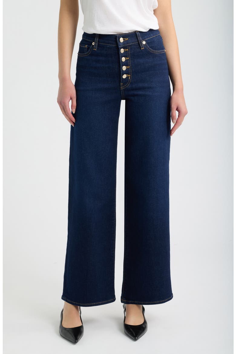 Le Slim Palazzo High Waist Wide Leg Jeans, Main, color, FAIRWAY