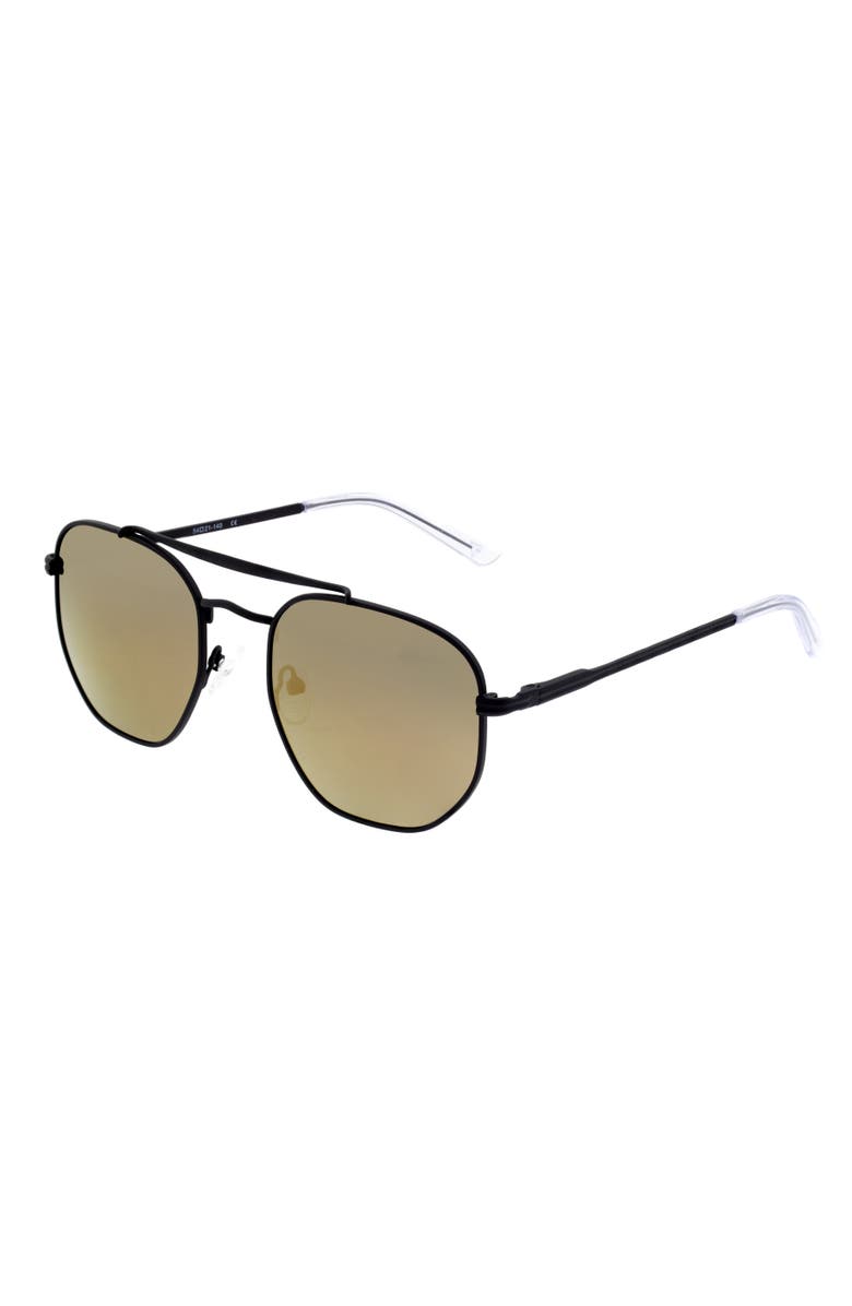 Sixty One Stockton Polarized Sunglasses, Main, color, Black/Gold