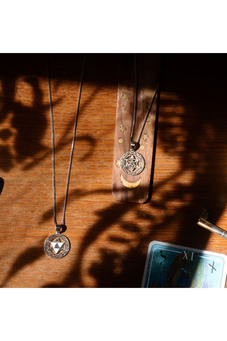 Merkaba Star Light Body Activation Necklace, Alternate, color, Rose Gold