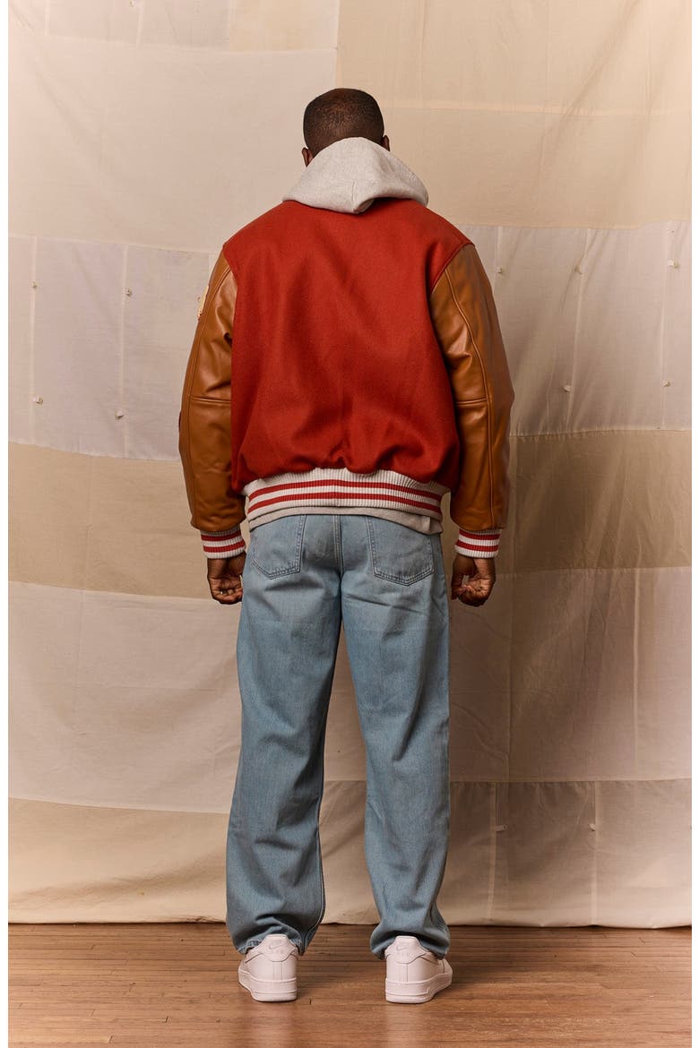 The Letterman Jacket, Alternate, color, Burnt Orange