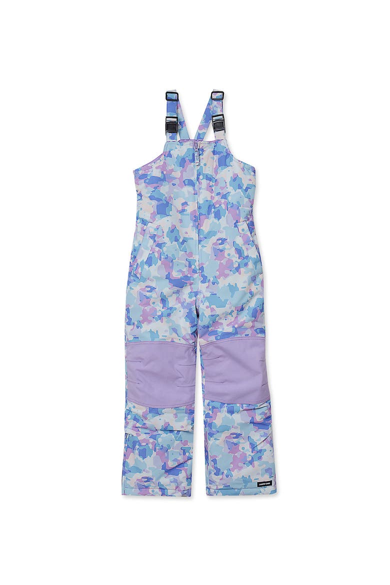 Kids Squall Waterproof Insulated Iron Knee Snow Bibs, Main, color, Camo Pastel/Lilac Breeze