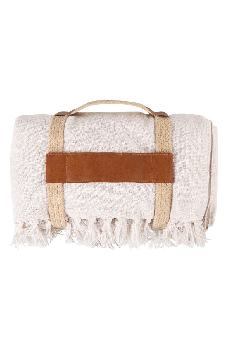 Picnic Time Montecito Outdoor Picnic Blanket, Alternate, color, White