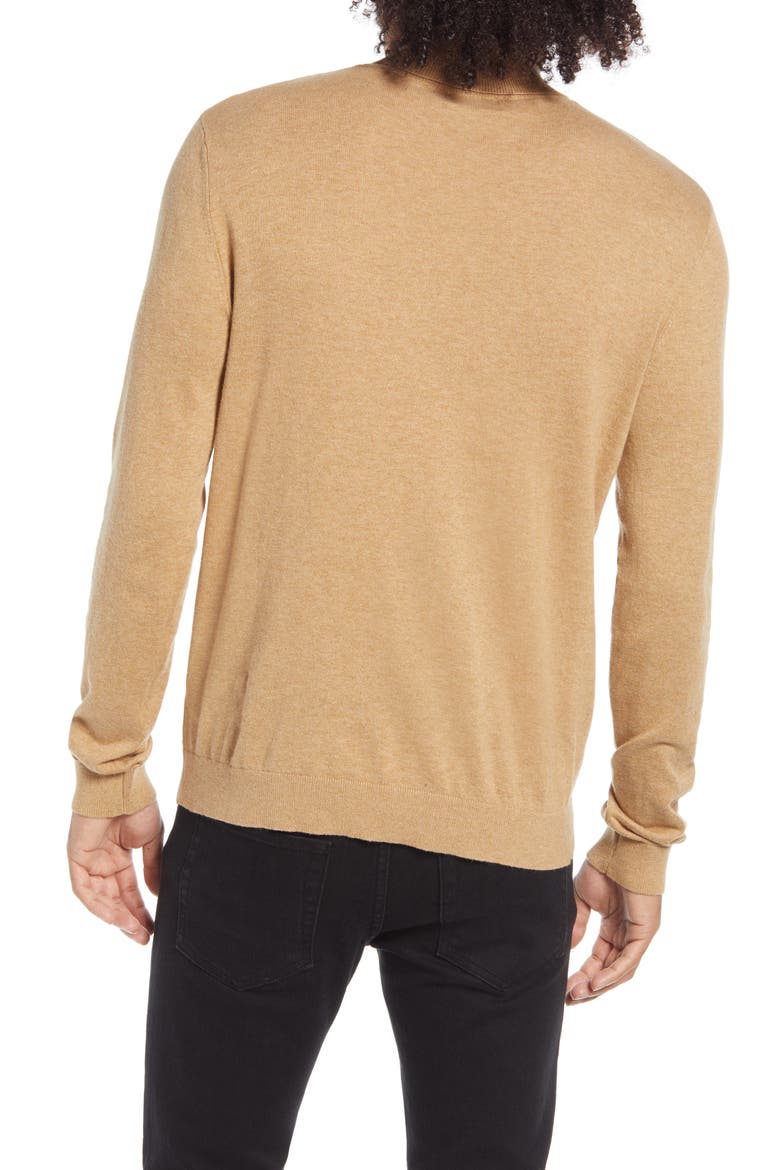 Solid Cotton Turtleneck Sweater, Alternate, color, TAUPE/BEIGE