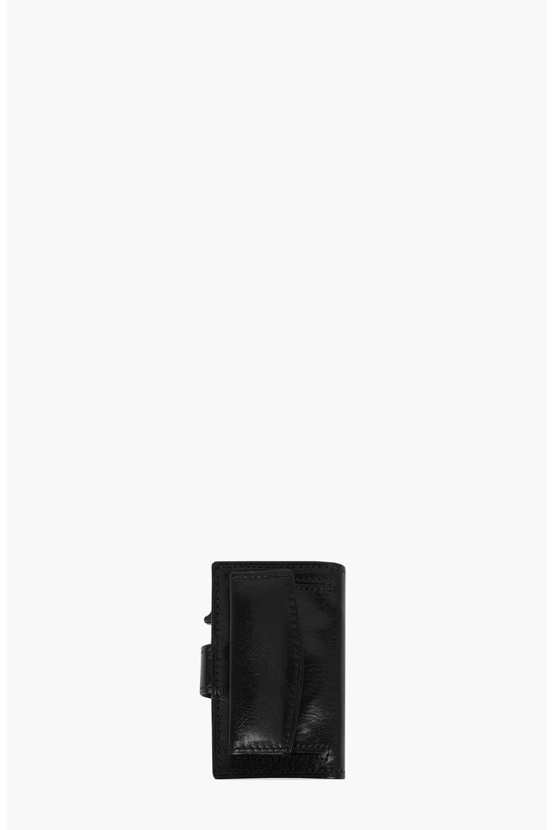 Gentleman Trifold Pop Up Slim Leather Wallet 234, Alternate, color, Black