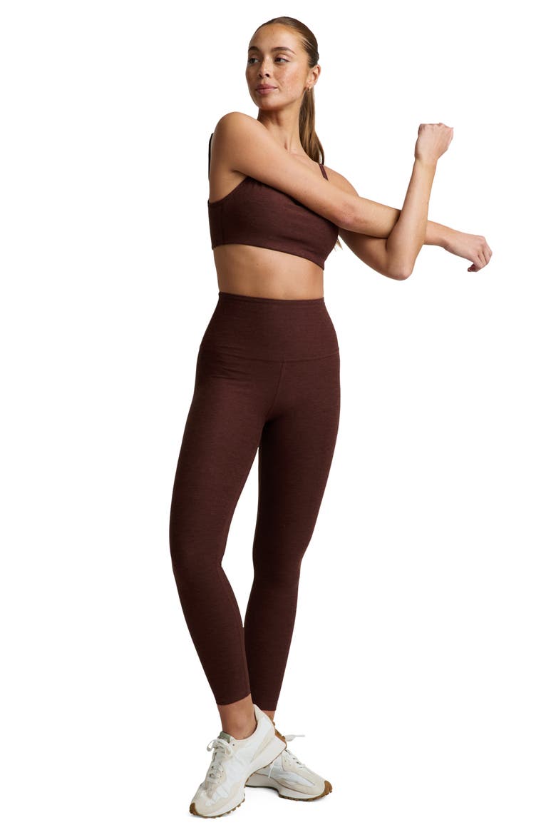 Caught in the Midi High Waist Leggings, Alternate, color, ICED MOCHA HEATHER