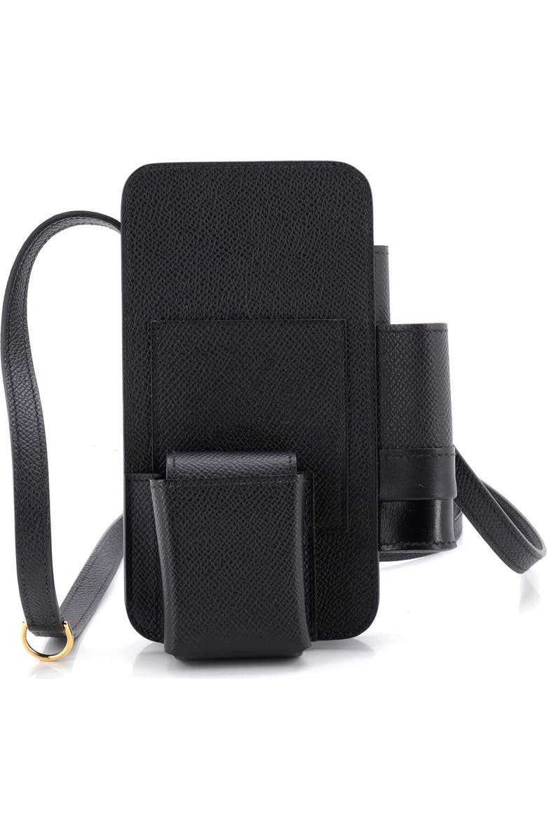 Pre-Owned Hermes Hermesway Phone Case Crossbody Bag Epsom, Main, color, Noir