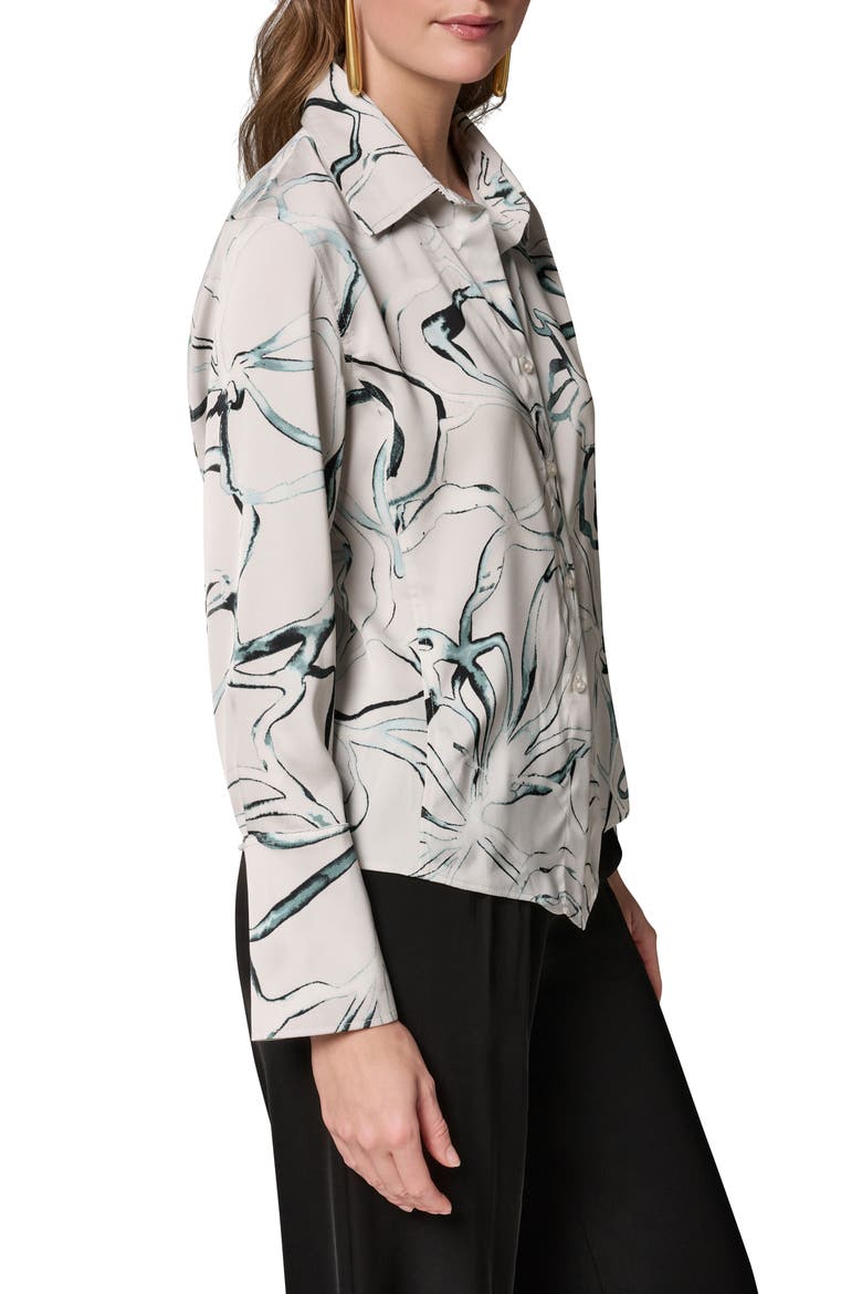 Print Asymmetric Shirt, Alternate, color, AQUA MINT MULTI