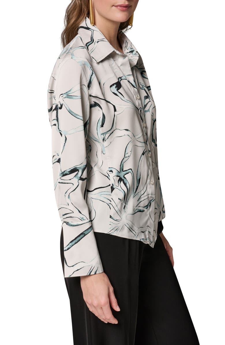 Donna Karan New York Print Asymmetric Shirt, Alternate, color, 
