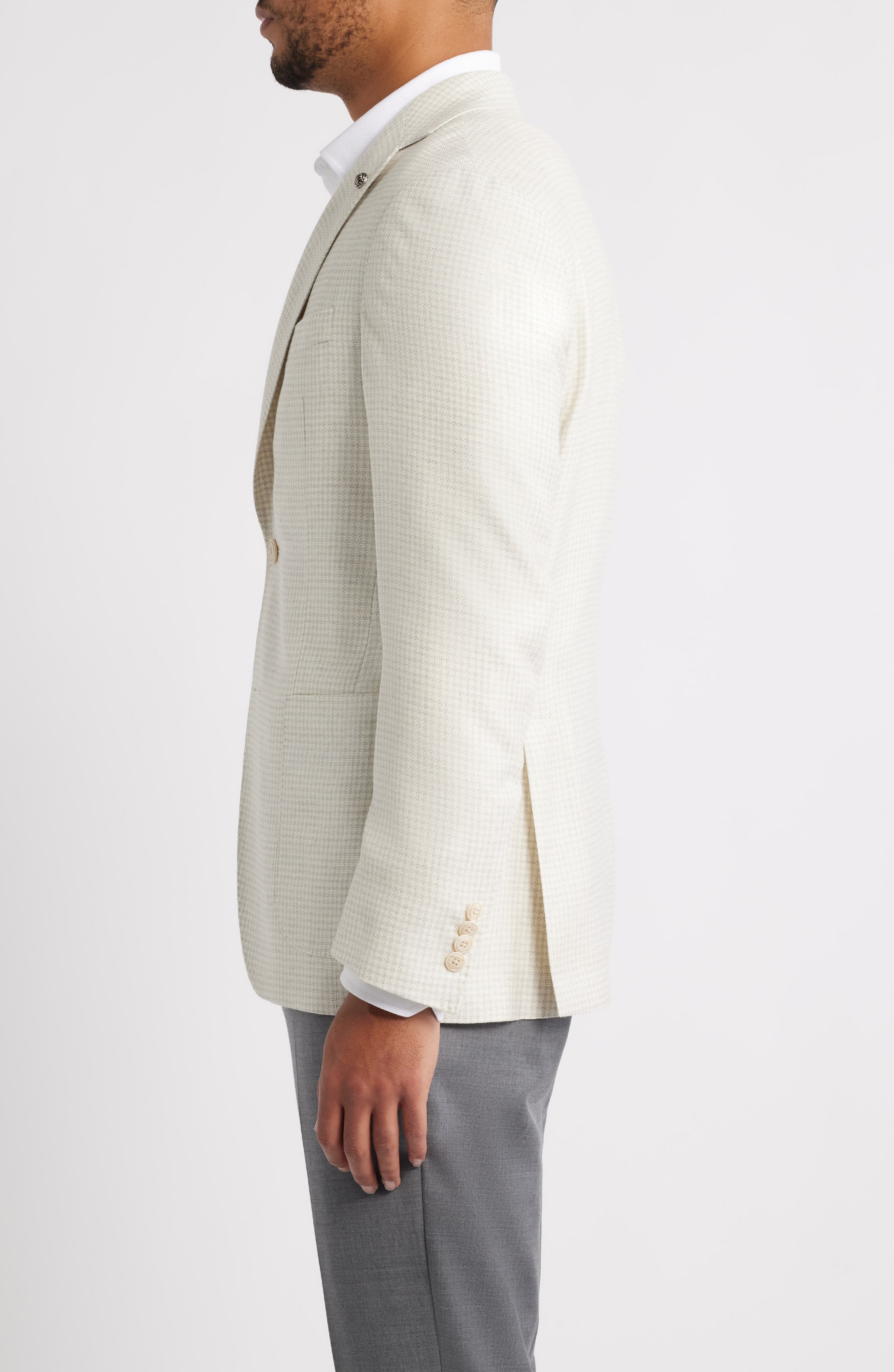 Jack Victor Madison Mini Check Wool, Silk & Linen Sport Coat (Men ...