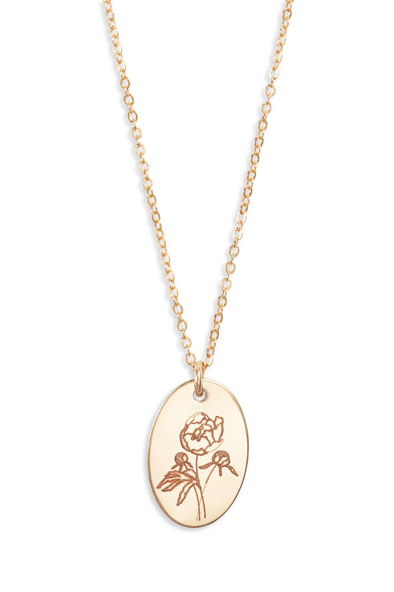 Louise Birth Flower Necklace, Main, color, GOLD / NOVEMBER