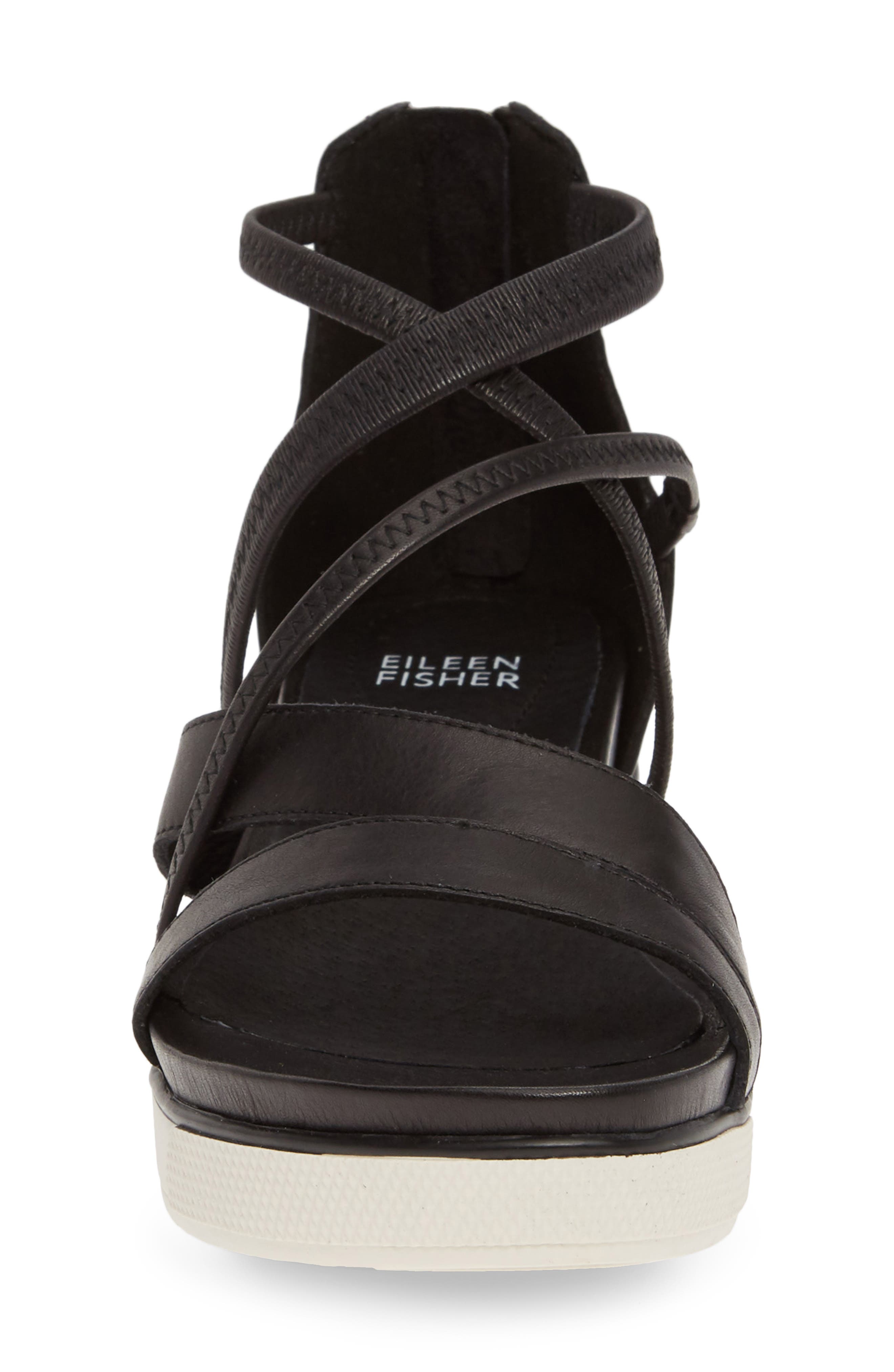 Skip Strappy Platform Sandal, Alternate, color, BLACK LEATHER
