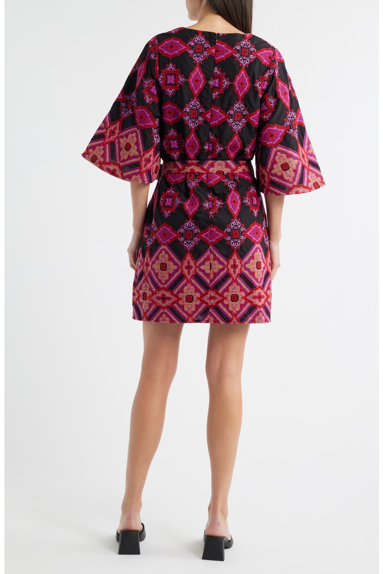 Daelyn Paisley Shift Minidress, Alternate, color, MAGENTA MULTI