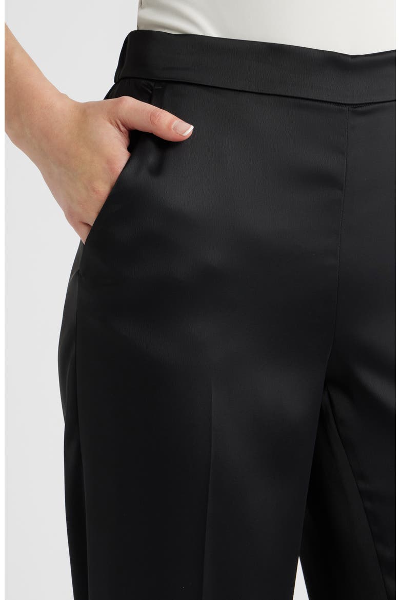 Satin Wide Leg Pants, Alternate, color, ANNE BLACK