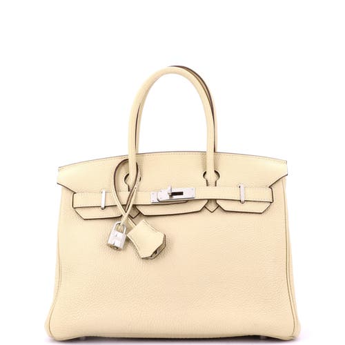 Pre-owned Hermes Hermes Birkin Handbag Light Togo With Palladium Hardware 30