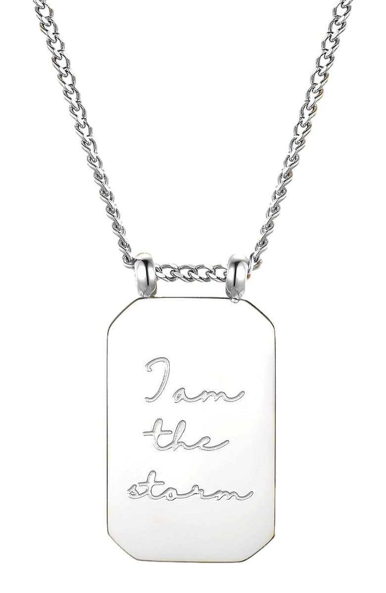 Mantra I Am The Storm - Necklace, Main, color, Silver
