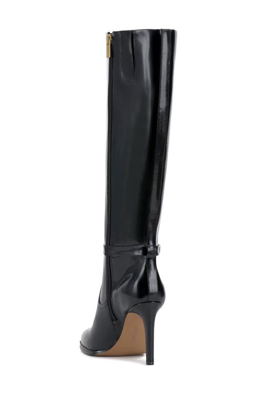 Vince Camuto Vcskylie Womens Zipper Man Made Over-the-knee Boots In Black Plsgll