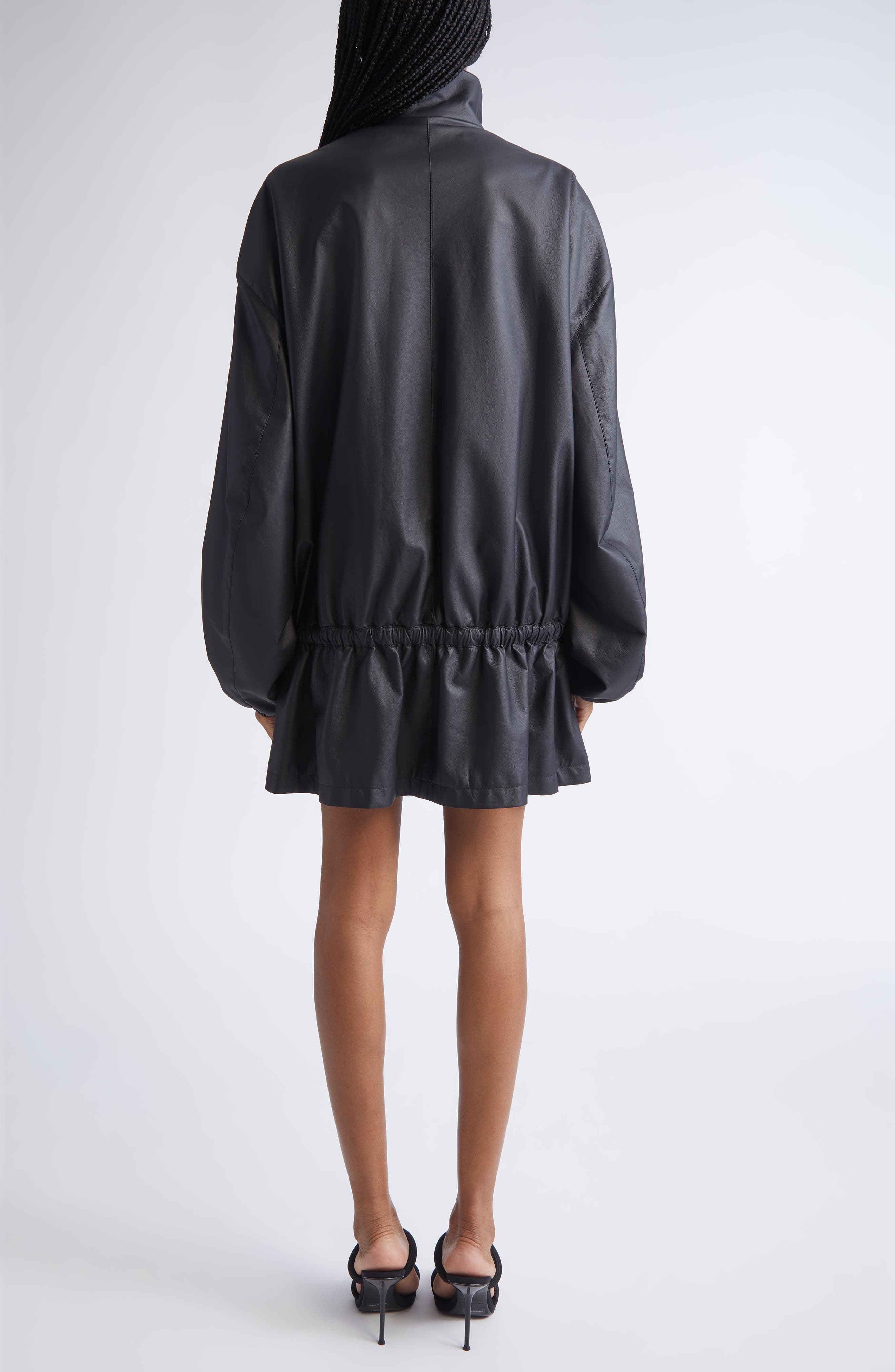 Drop Waist Leather Jacket - image 2