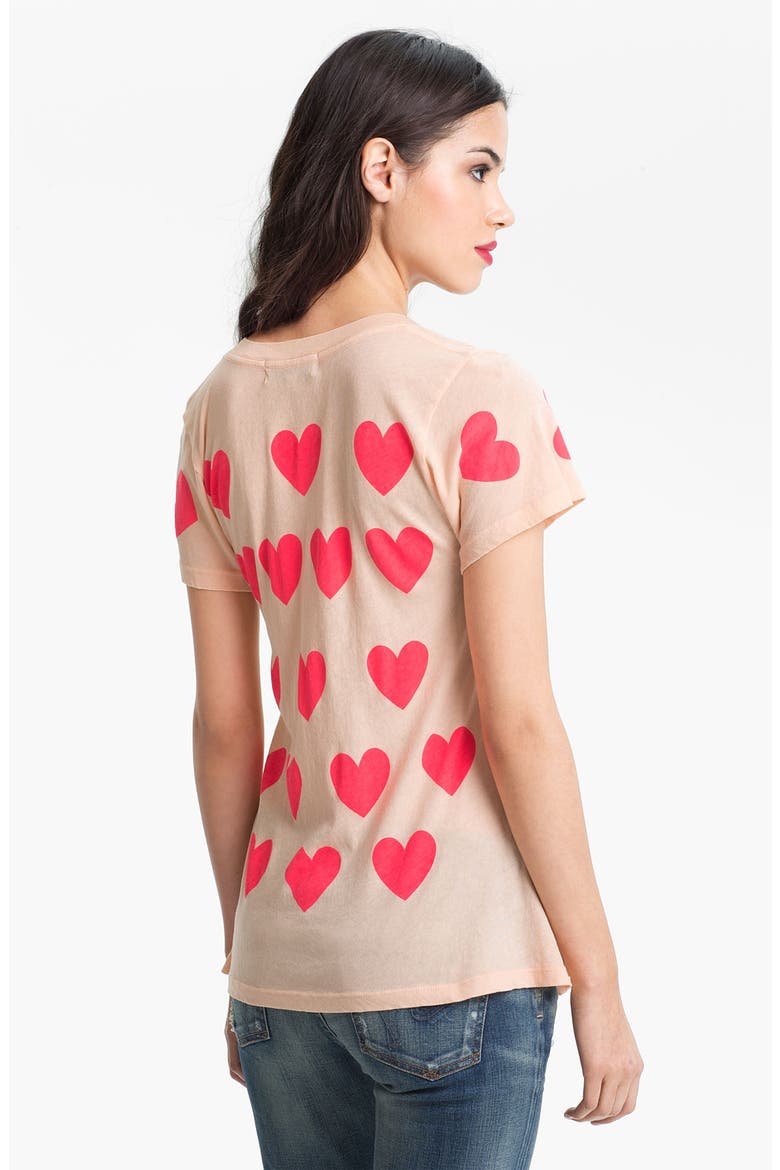 'Baby Love' V-Neck Tee (Nordstrom Exclusive), Alternate, color, DION PINK